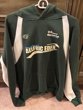 Aelfric Eden Dark Green & White Crewneck Pullover Hoodie